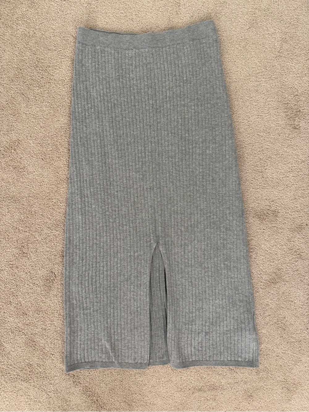 Free People Skyline Nylon Knot Gray Sweater Skirt-size M - Picture 2 of 5